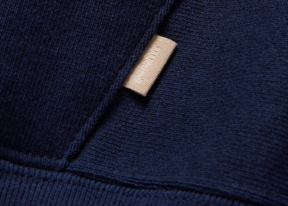 BAPE x JJJJound Relaxed Classic College Pullover Hoodie Navy