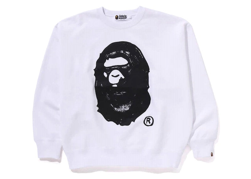 BAPE x Joshua Vides Ape Head Crewneck White