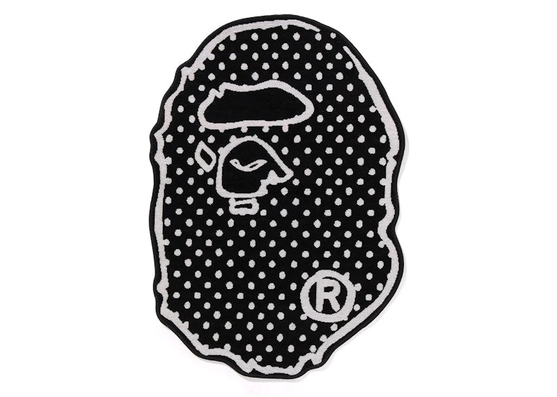 BAPE x Joshua Vides Ape Head Rug Black