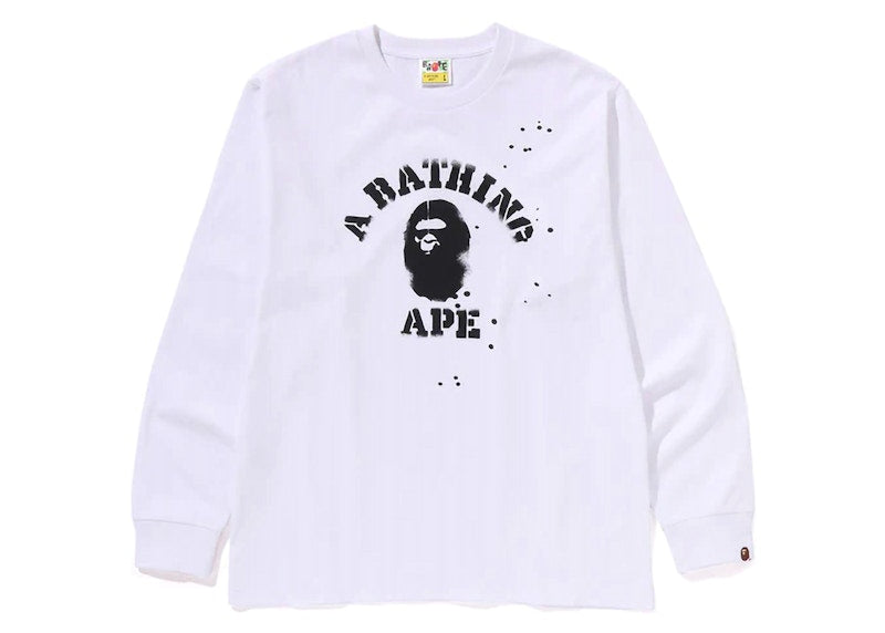 BAPE x Joshua Vides College L/S Tee White