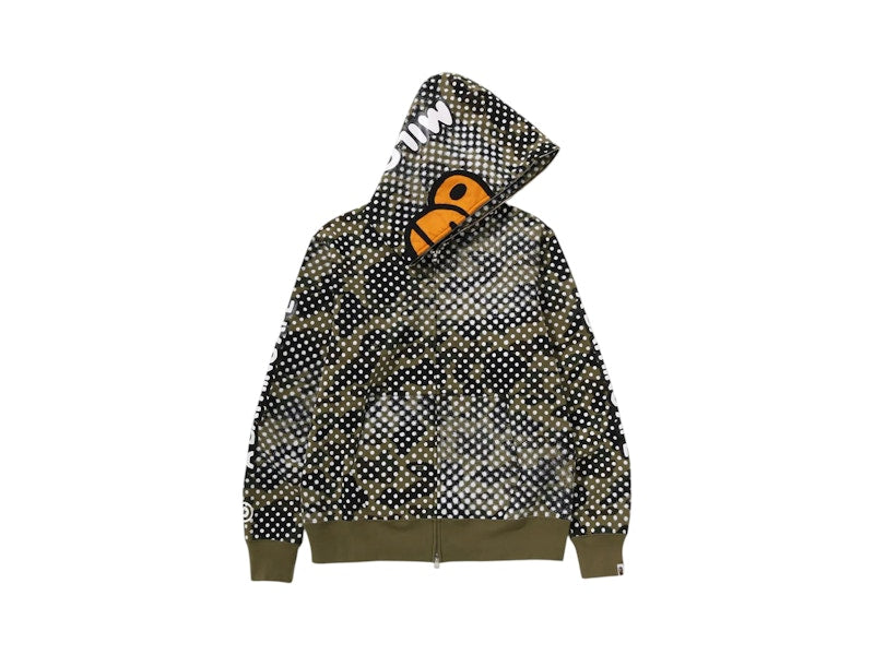 BAPE x Joshua Vides Milo Face Full Zip Hoodie Green