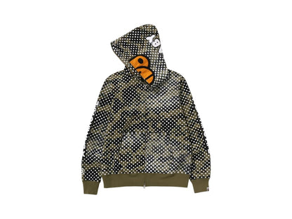 BAPE x Joshua Vides Milo Face Full Zip Hoodie Green