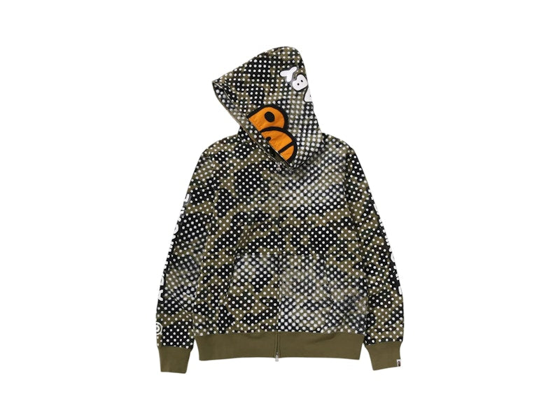 BAPE x Joshua Vides Milo Face Full Zip Hoodie Green