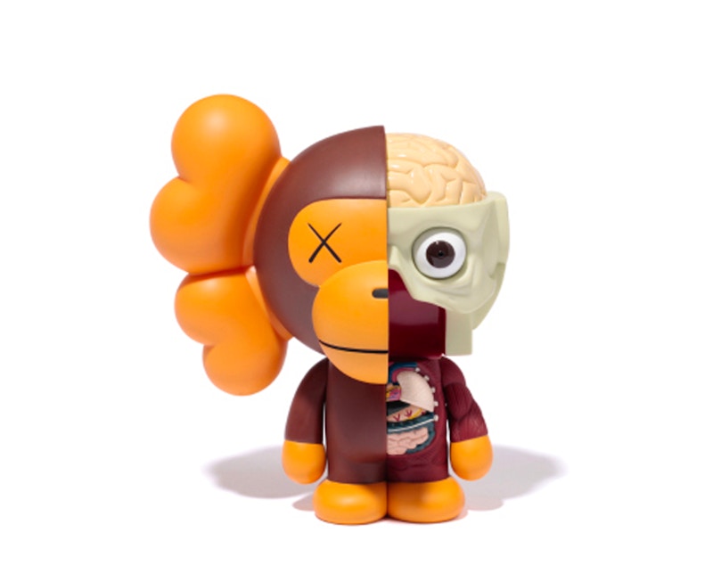 BAPE x KAWS Dissected Milo Vinyl Figure Brown