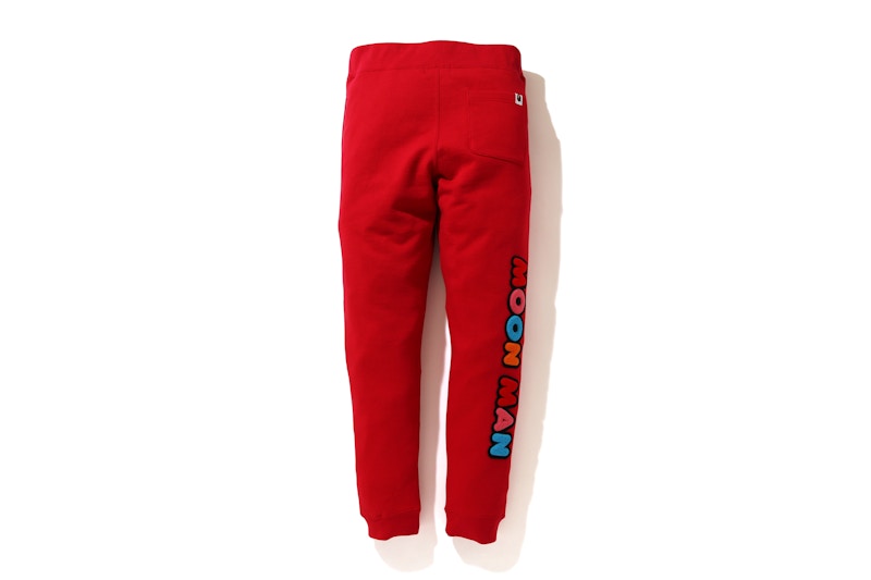 BAPE x Kid Cudi Slim Sweatpants Red