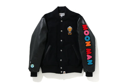 BAPE x Kid Cudi Varsity Jacket Black