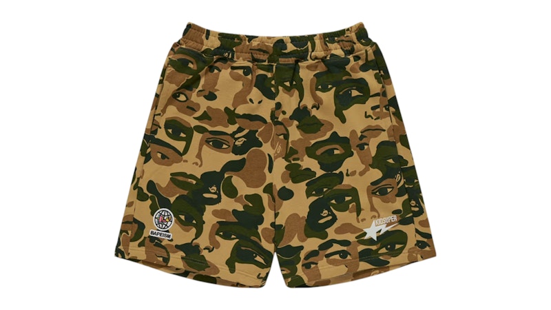 BAPE x KidSuper Camo Sweat Shorts Green