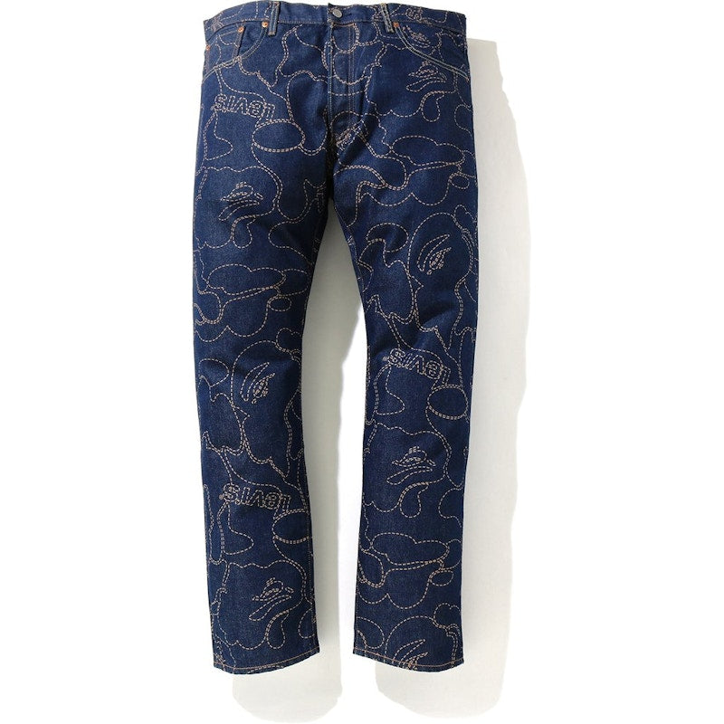 BAPE x Levi's Camo 501 93 Model Indigo