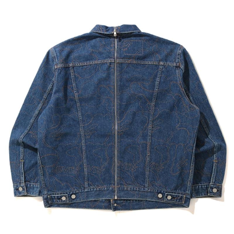 BAPE x Levi's Camo Trucker Jacket (Japan Exclusive) Light Indigo