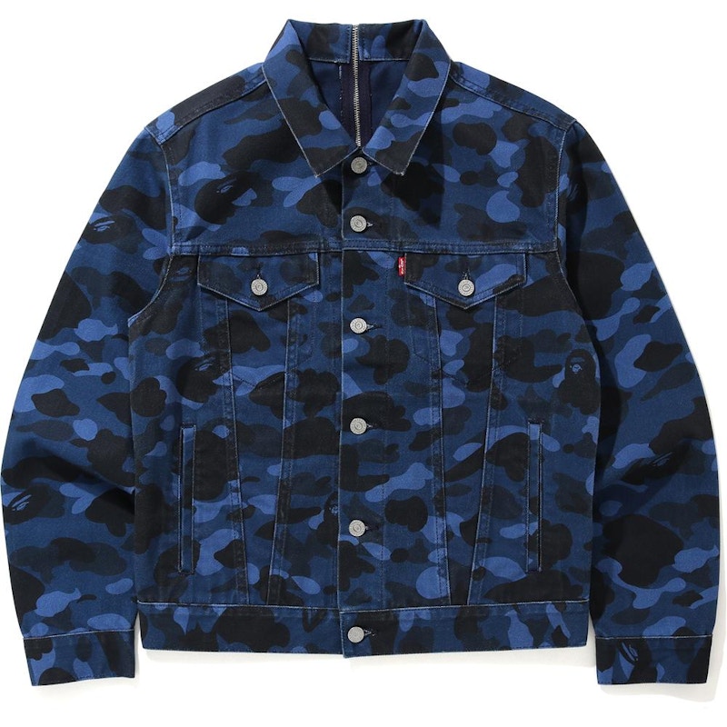 BAPE x Levi's Color Camo Trucker Jacket (Asia Exclusive) Blue
