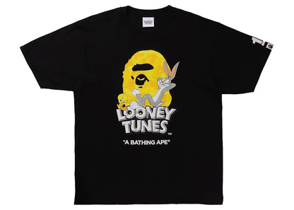 BAPE x Looney Tunes ABC Camo Ape Head Tee Black