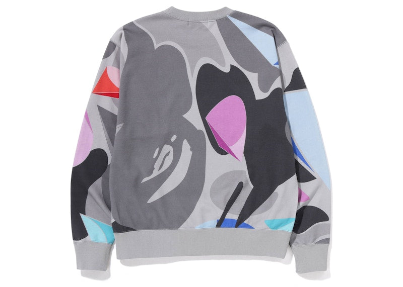 BAPE x Louis De Guzman LDG Camo Relaxed Fit Crewneck Sweatshirt Grey