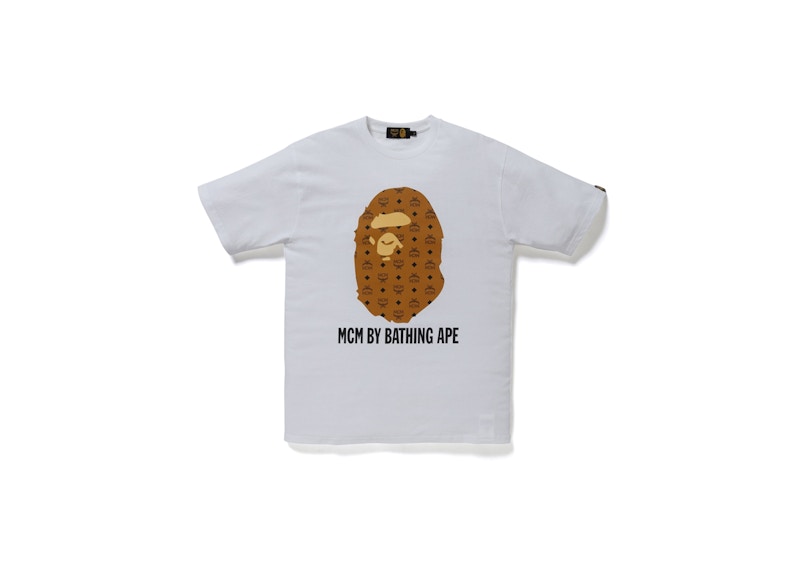 BAPE x MCM By Bathing Tee White/Brown