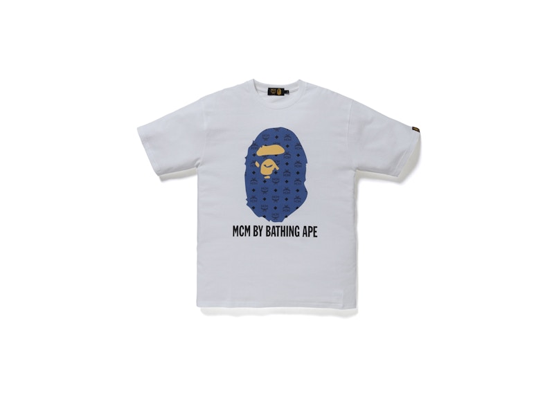 BAPE x MCM By Bathing Tee White/Navy