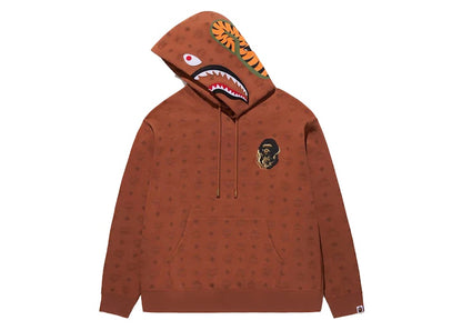 BAPE x MCM Shark Pullover Hoodie Brown
