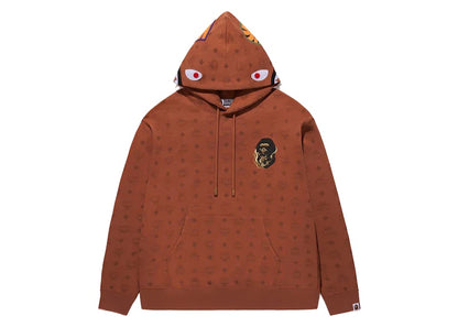 BAPE x MCM Shark Pullover Hoodie Brown