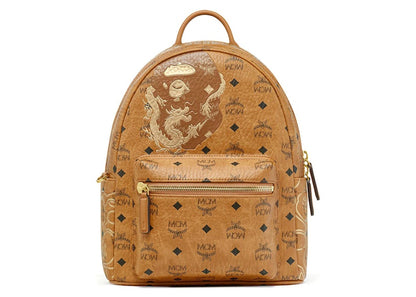 BAPE x MCM Stark Lunar New Year Visetos Daypack Beige