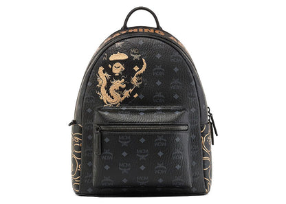 BAPE x MCM Stark Lunar New Year Visetos Daypack Black