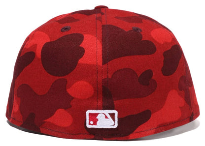 BAPE x MLB New Era Angels 59Fifty Fitted Cap Red