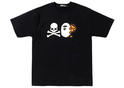 BAPE x MMJ Ape Head & Milo Tee Black