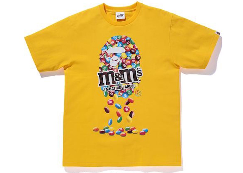 BAPE x M&M's Ape Head Tee Yellow