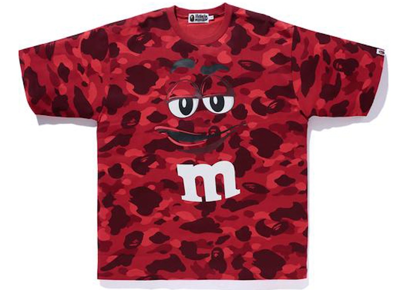 BAPE x M&M's Color Camo Relaxed Tee Red