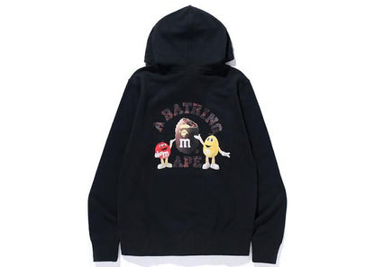 BAPE x M&M's Mens College Pullover Hoodie Black