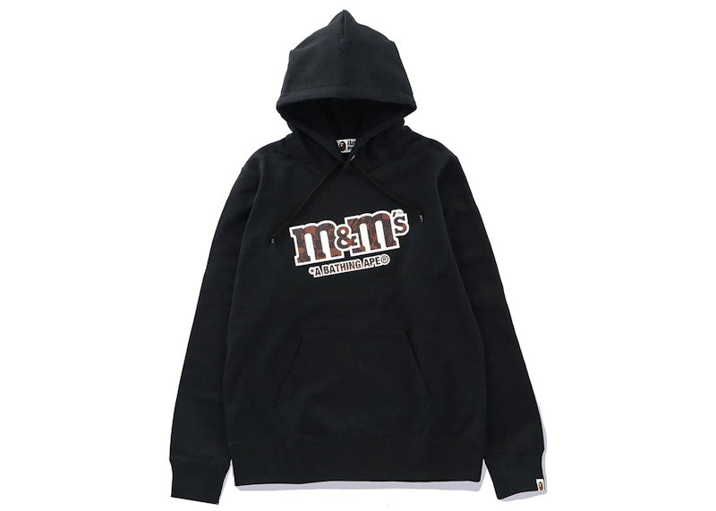 BAPE x M&M's Mens College Pullover Hoodie Black