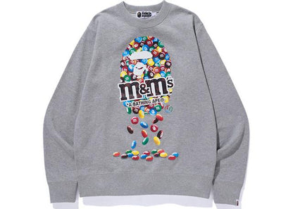BAPE x M&M's Mens Crewneck Gray