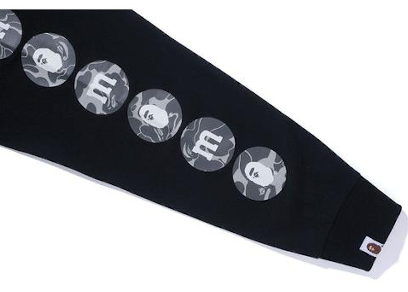 BAPE x M&M's Mens Monotone Long Sleeve Tee Black