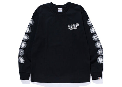 BAPE x M&M's Mens Monotone Long Sleeve Tee Black