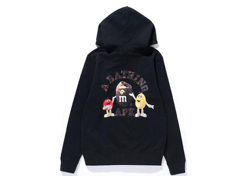 BAPE x M&M's Womens College Pullover Hoodie Black
