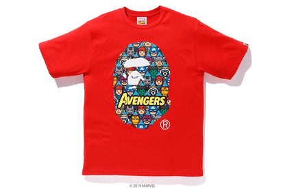 BAPE x Marvel Avengers Ape Head Tee Red