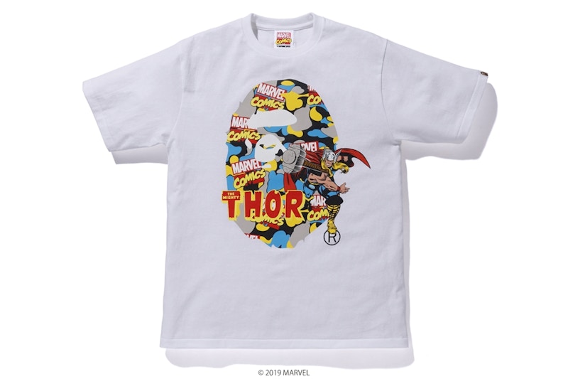 BAPE x Marvel Camo Mighty Thor Tee White