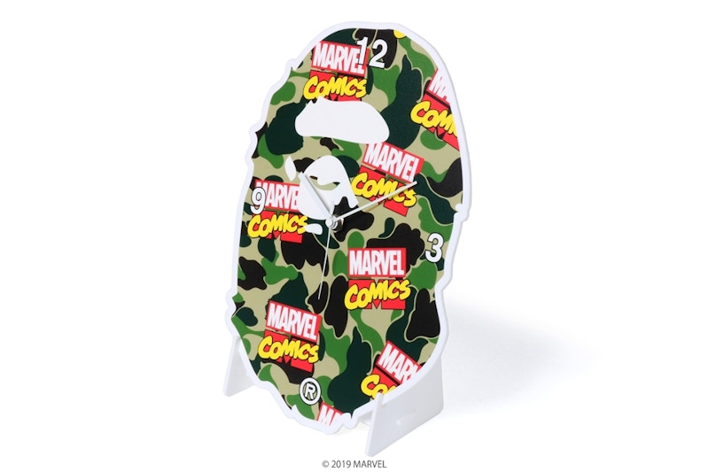 BAPE x Marvel Camo Wall Clock Green