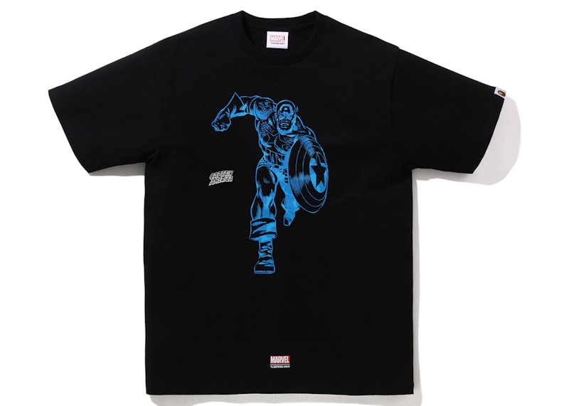 BAPE x Marvel Comics Captain America T-Shirt Black
