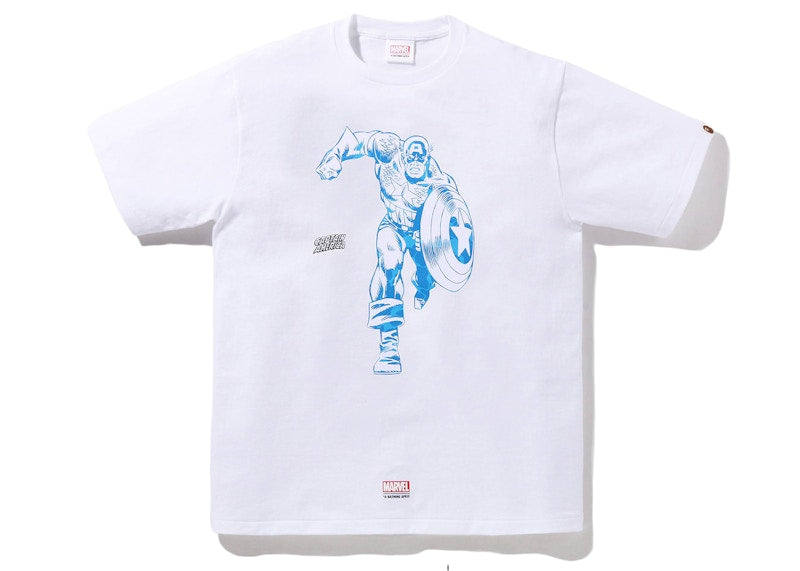 BAPE x Marvel Comics Captain America T-Shirt White