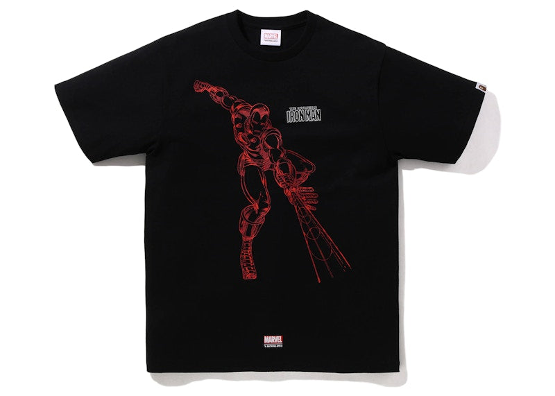 BAPE x Marvel Comics Iron Man T-Shirt Black
