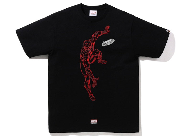 BAPE x Marvel Comics Spider-Man Tee Black