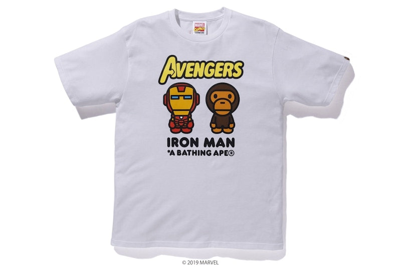 BAPE x Marvel Milo Iron Man Tee White