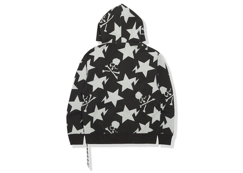 BAPE x Mastermind 11th Anniversary Sta Pattern Relaxed Full Zip Hoodie Black
