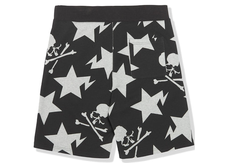 BAPE x Mastermind 11th Anniversary Sta Pattern Sweat Shorts Black