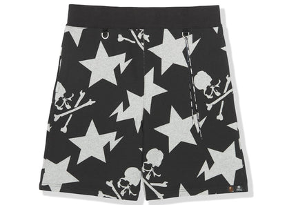 BAPE x Mastermind 11th Anniversary Sta Pattern Sweat Shorts Black