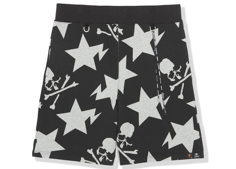 BAPE x Mastermind 11th Anniversary Sta Pattern Sweat Shorts Black