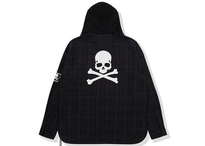 BAPE x Mastermind Check Hooded Shirt Green