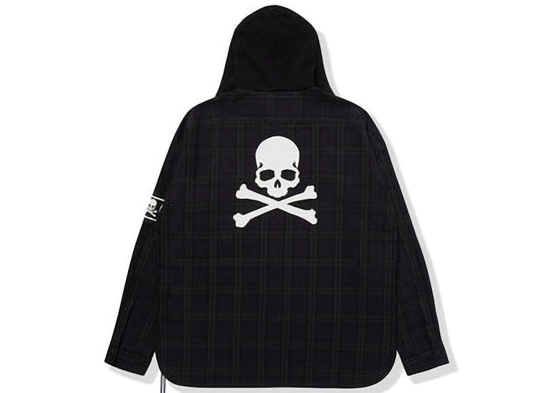 BAPE x Mastermind Check Hooded Shirt Green