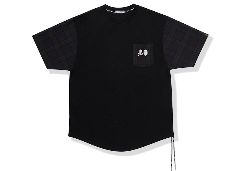 BAPE x Mastermind Check Patch Tee Black
