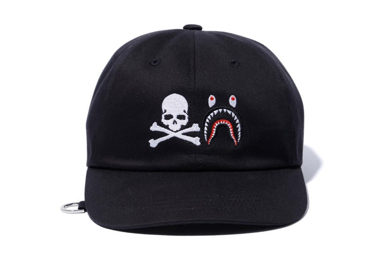 BAPE x Mastermind Crossbone & Shark Cap Black