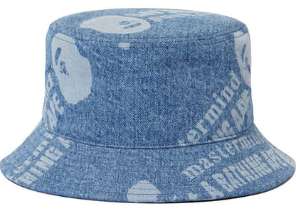 BAPE x Mastermind Washed Denim Hat Blue Indigo