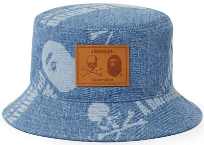 BAPE x Mastermind Washed Denim Hat Blue Indigo